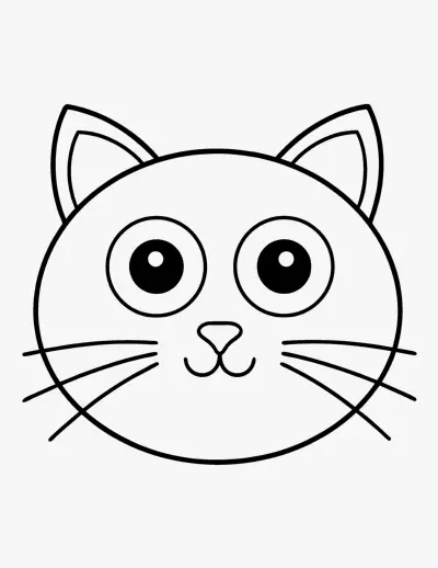 Cat Face coloring page