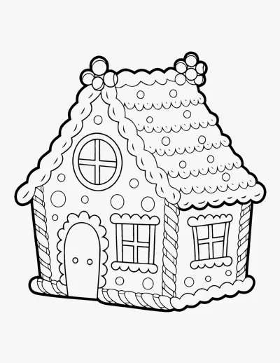 Gingerbread House coloring page