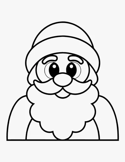 Santa Face coloring page