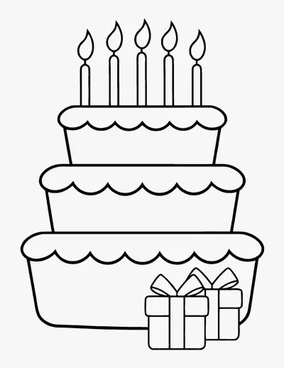 Birthday Cake coloring page