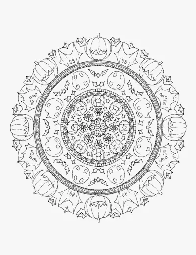 Halloween Mandala coloring page