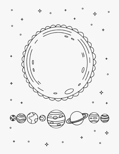 The Solar System coloring page