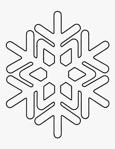 Big Snowflake coloring page