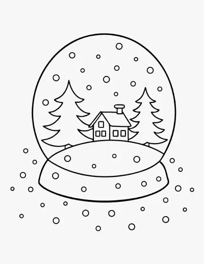 Snow Globe coloring page