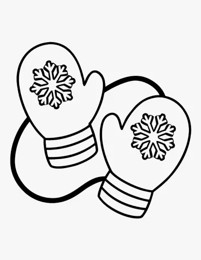 Winter Mittens coloring page