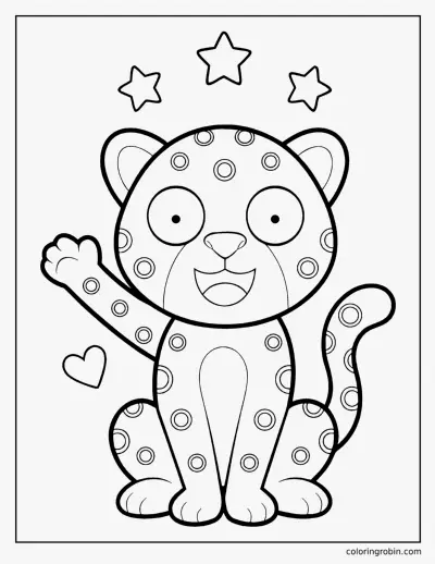 Cute Cheetah coloring page
