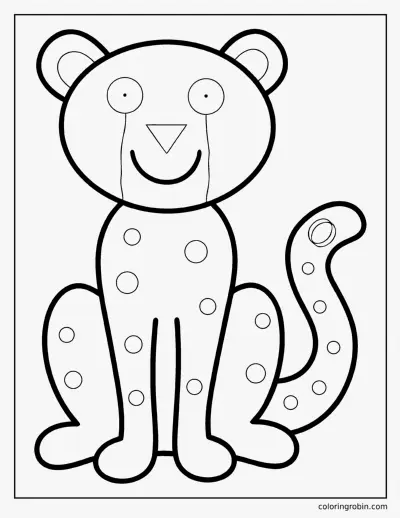 Simple Cheetah coloring page