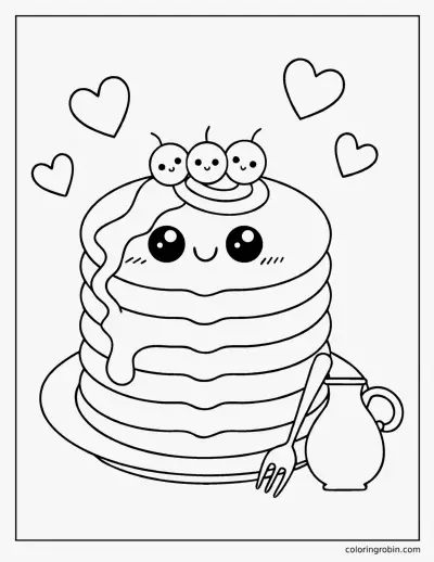 Pancake Stack coloring page