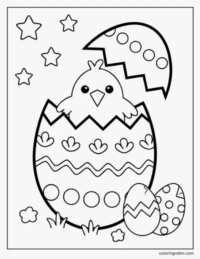 Chick Hatching coloring page