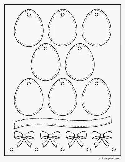 Egg Garland Craft coloring page