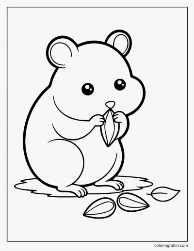 Cute Hamster coloring page
