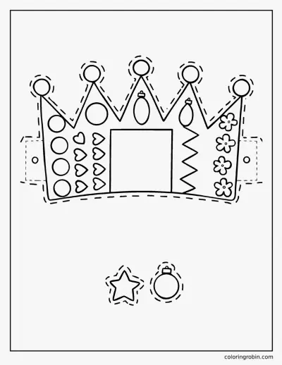 Birthday Crown Craft coloring page