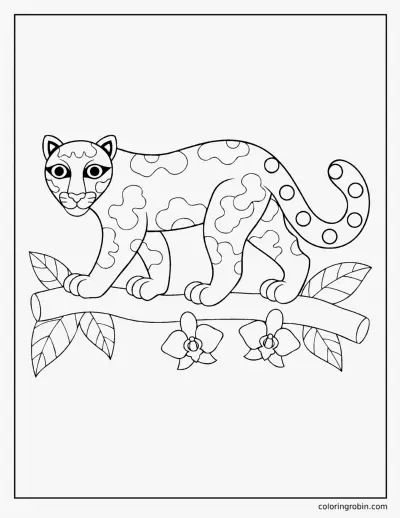 Clouded Leopard coloring page