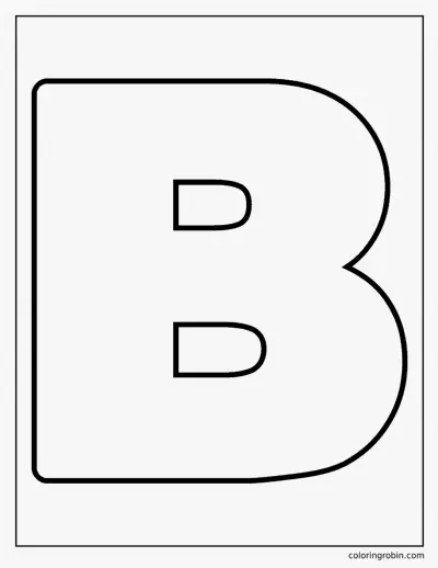 Bubble Letter B coloring page
