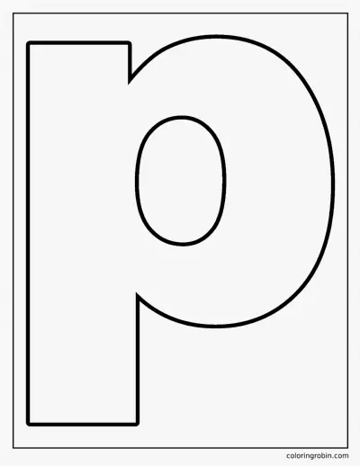 Big Lowercase P coloring page
