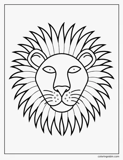 Lion Face coloring page