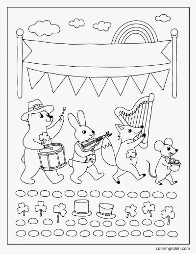 St Patricks Parade coloring page