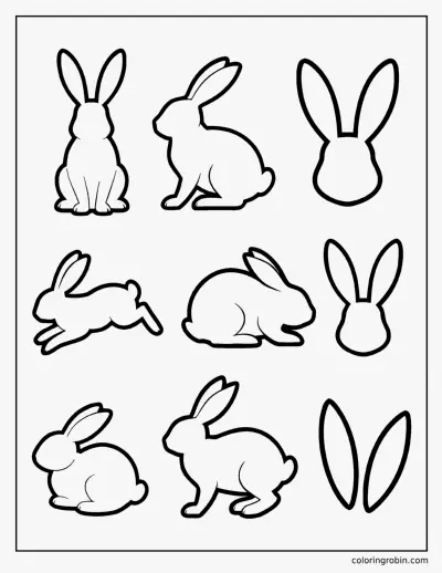 Bunny Templates coloring page