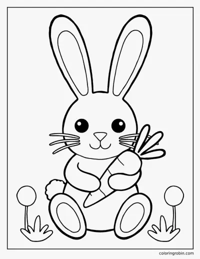 Toddler Bunny coloring page