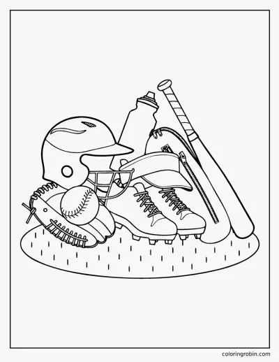 Softball Gear coloring page