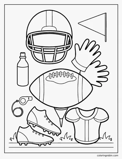 American Football Gear coloring page