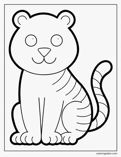 Simple Tiger coloring page