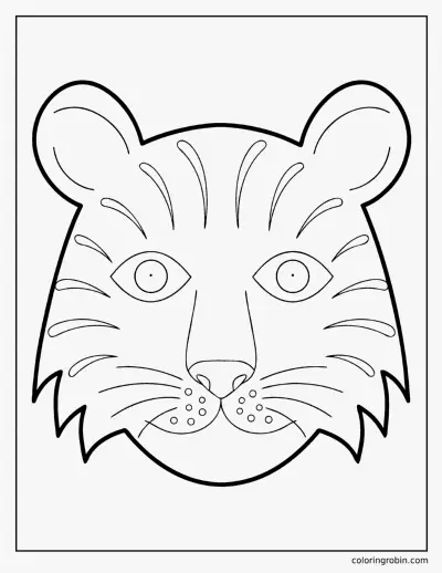 Tiger Face coloring page