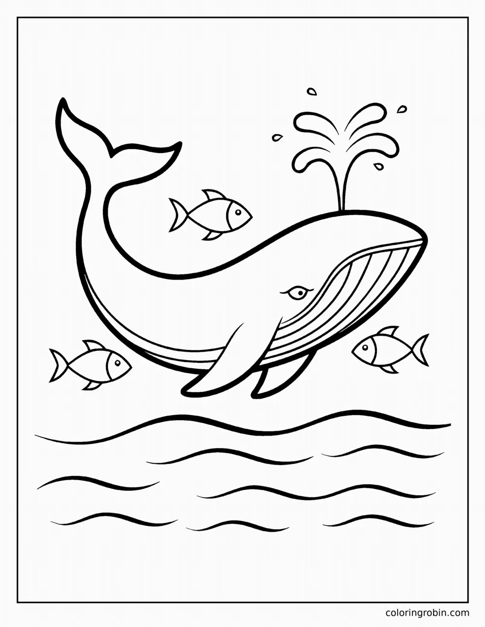 Whale coloring page